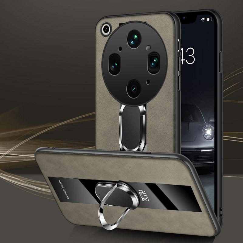 For OPPO Find X9 Ultra case Combines Suede Leather + Hybrid Hard Soft Shell Stand Case for OPPO Find X9 Ultra Phone casing