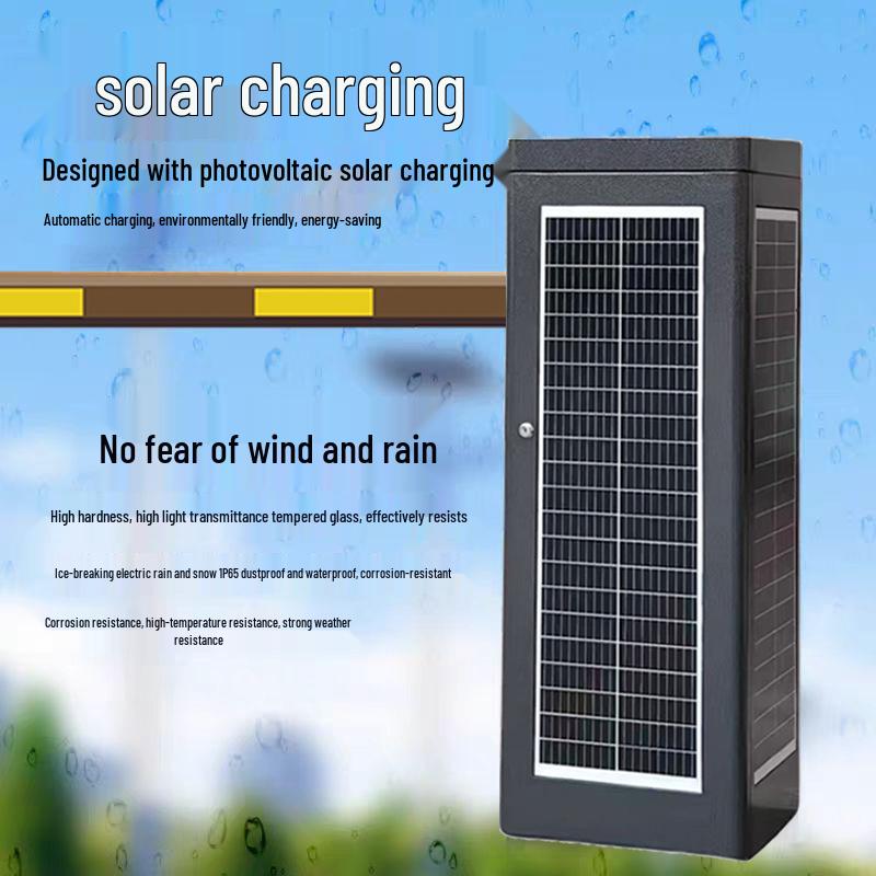 Wireless Solar-Powered License Plate Recognition Barrier Gate for Parking Lots
