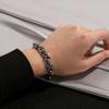 Stainless Steel Men's Bracelet Women Chunky Polished Round Chain Bracelet Gold Color Special Wave Pattern Trendy Party Jewelry