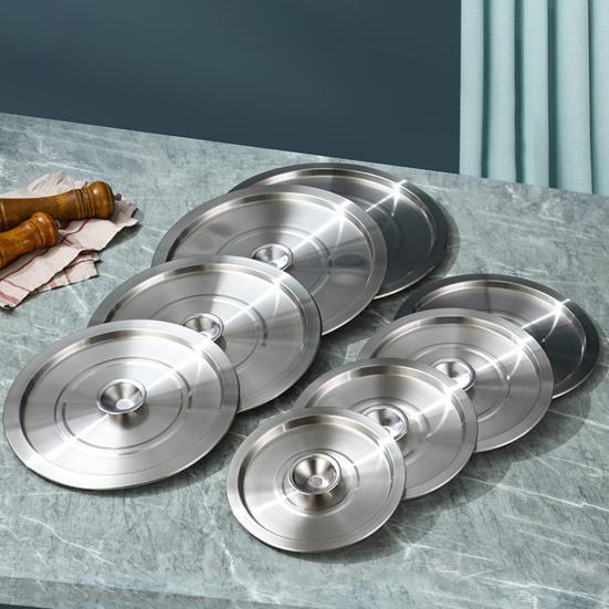 Yousheng Rostfritt Stål Grytlock Universellt Ångtåligt Lock Värmetåligt Knopphandtag Lättlyftande Lock för Burk och Grytor Köksredskap