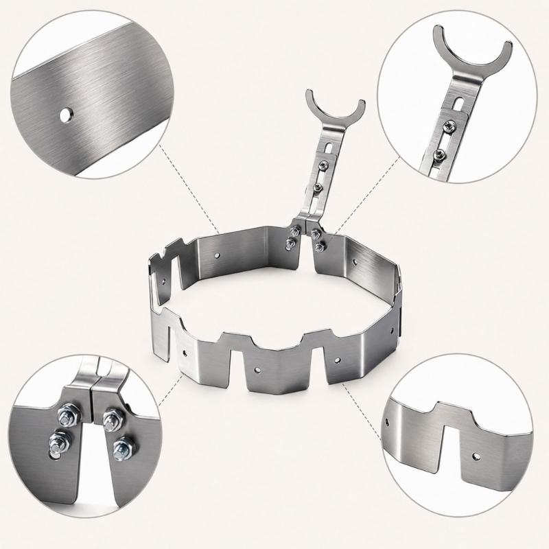 Gas Stove Cookware Support Rings, Rustproof Steel Gas Stove Windshield, Gather Fire Hood, Heat Saving for Home Cooking