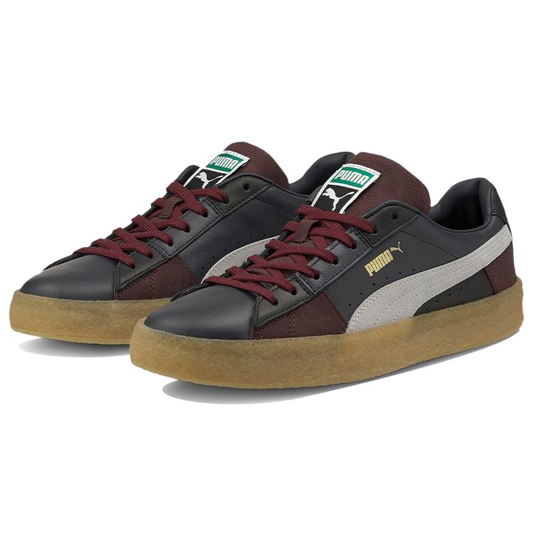 Puma Suede Crepe Patch - Fudge Grey Violet Unisex Sneakers Black Ebony 381195-02
