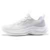 Sport Versatile Trendy Shock-Absorbing Breathable Lightweight Low-Top Casual Running Shoes Women Sneaker White Purple 875218110041-3