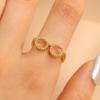 Interessanter Hip-Hop-Fingerring mit schrulligem Design, personalisierte Kreativität, Mini-Fingerbrillenring, verstellbare Öffnung, Fingerring für Paare