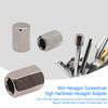 3/16 To 5/16 Hex Adapter Scuba Diving Valve Core Pressure Hose Adapter Magnetic Stainless Steel Converter for Diving Repair Tool
