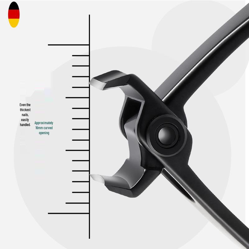 Large Opening Stainless Steel Anti-Splash Nail Clippers for Thick, Hard Nails & Onychomycosis Repair