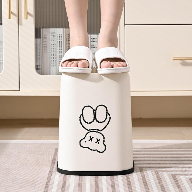 Large Capacity Thickened Trash Can with Pressure Ring for Bathroom, Toilet, Living Room, and Kitchen