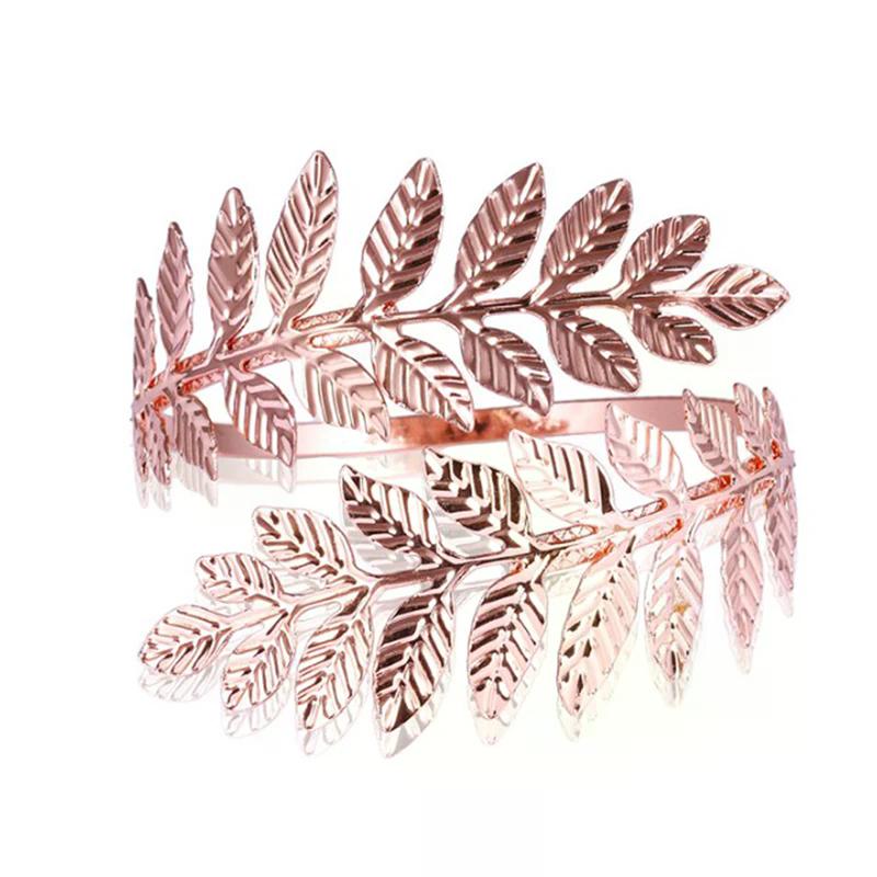 Metal Greek Roman Laurel Leaf Bracelet Armband Upper Arm Cuff Armlet