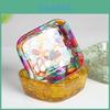 Resin Square Crystal Filling Dismagnetization Bowl For Home Decor Gift For Couples And Friends