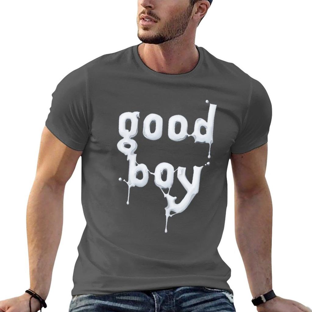 Messy Letters Good Boy Tshirt Work Utility Casual Tee Shirt