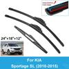 3PCS Car Wiper Blades for 2010-2015 KIA Sportage SL Rear Windshield Wipers Double Rubber Car Accessories 2012 2013 2014 2015
