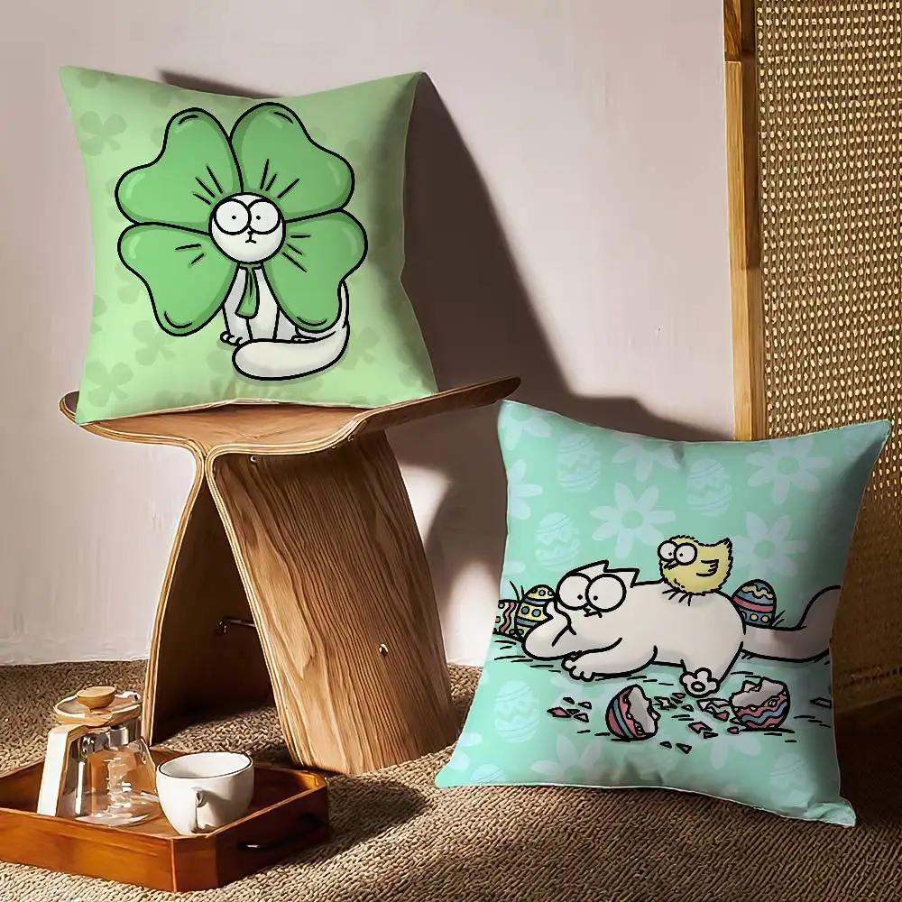 Kawaii S-Simons Cat B Cushion Cover Pillow Case Sofa And Living Room Decorative Cushion Covers Dust-Proof And Mite-Proof