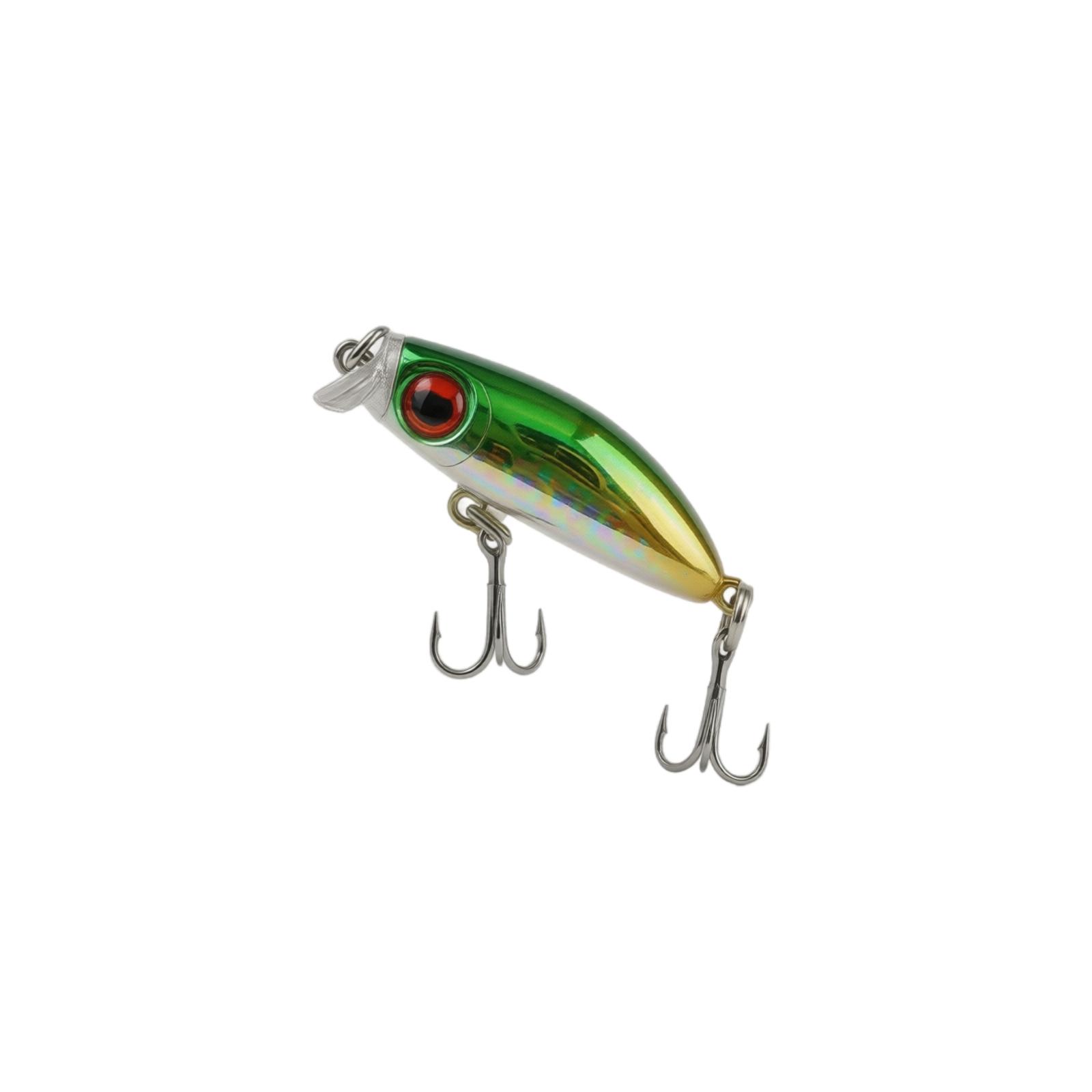 

Mini Fishing Lure Topwater Crankbait Hard Bait with Treble Hooks for Bass Trout Perch Pike Walleye Fishing Tackle one size