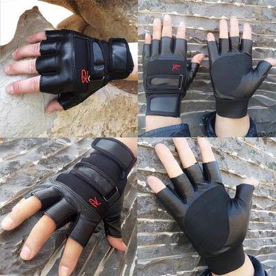 Guanti da uomo in PU senza dita per guida all'aperto, motociclisti, guanti mezze dita, 1 paio