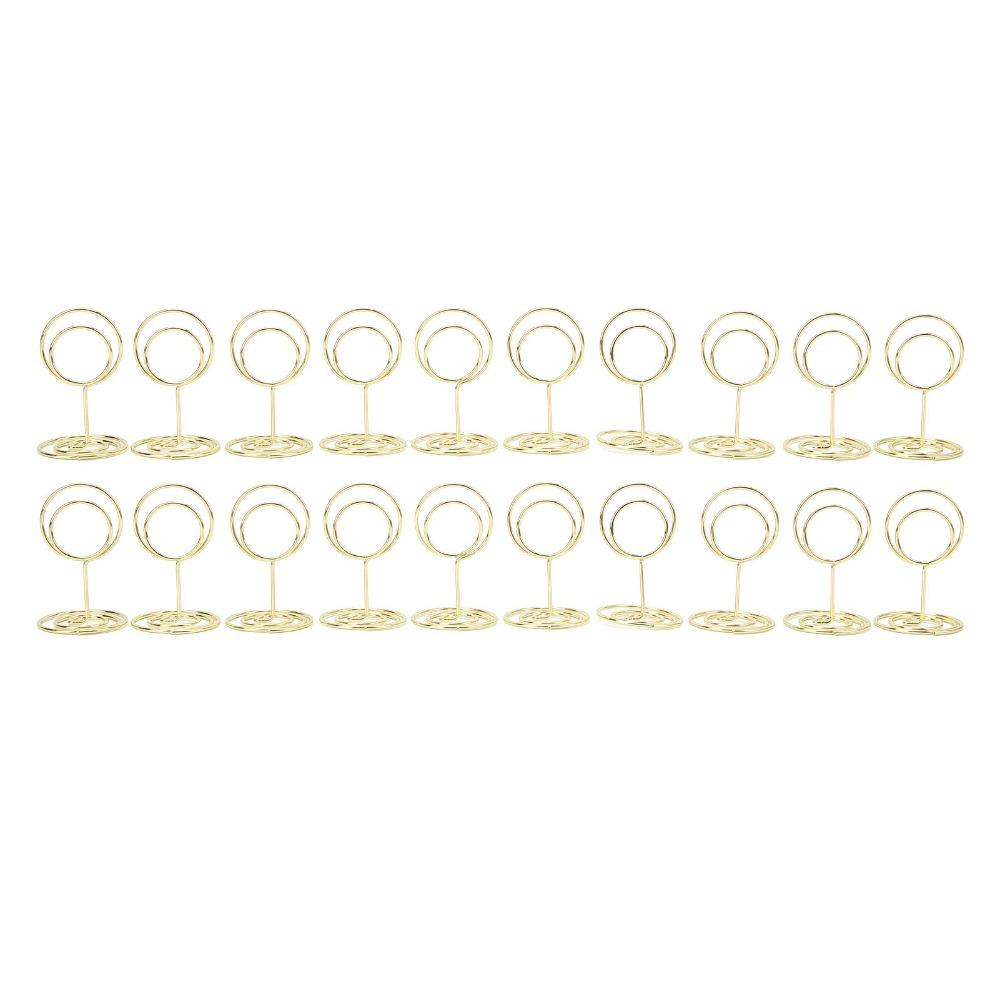 20Pc Stable Table Number Stands Gold/Rose Gold Table Number Holder Name Card Clip  Office