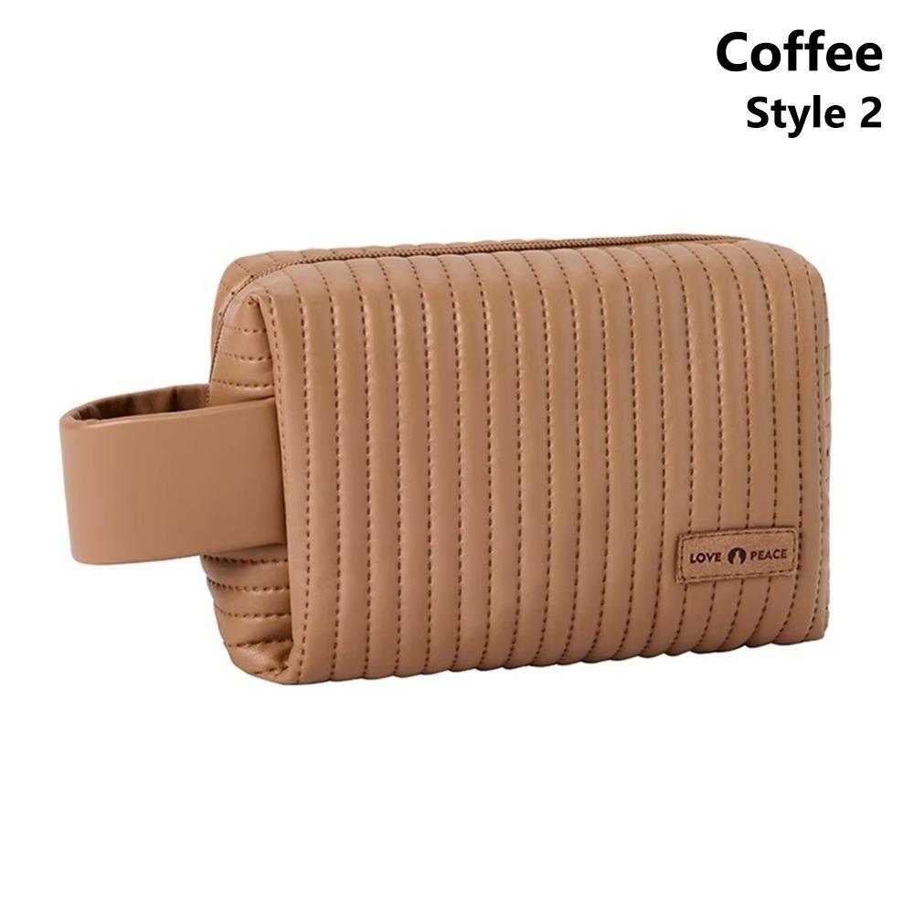 

Полукруглая косметичка PU сумки для хранения модная косметичка косметические аксессуары подарок Style 2 кофейный