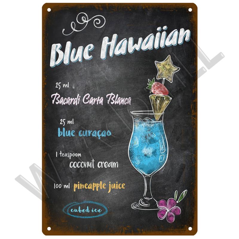 Metal Sign Vintage Tin Sign Decorations Gin Tonic Cocktail Plate Decorative Poster Plaque Retro Bar Kitchen Home Wall Decor