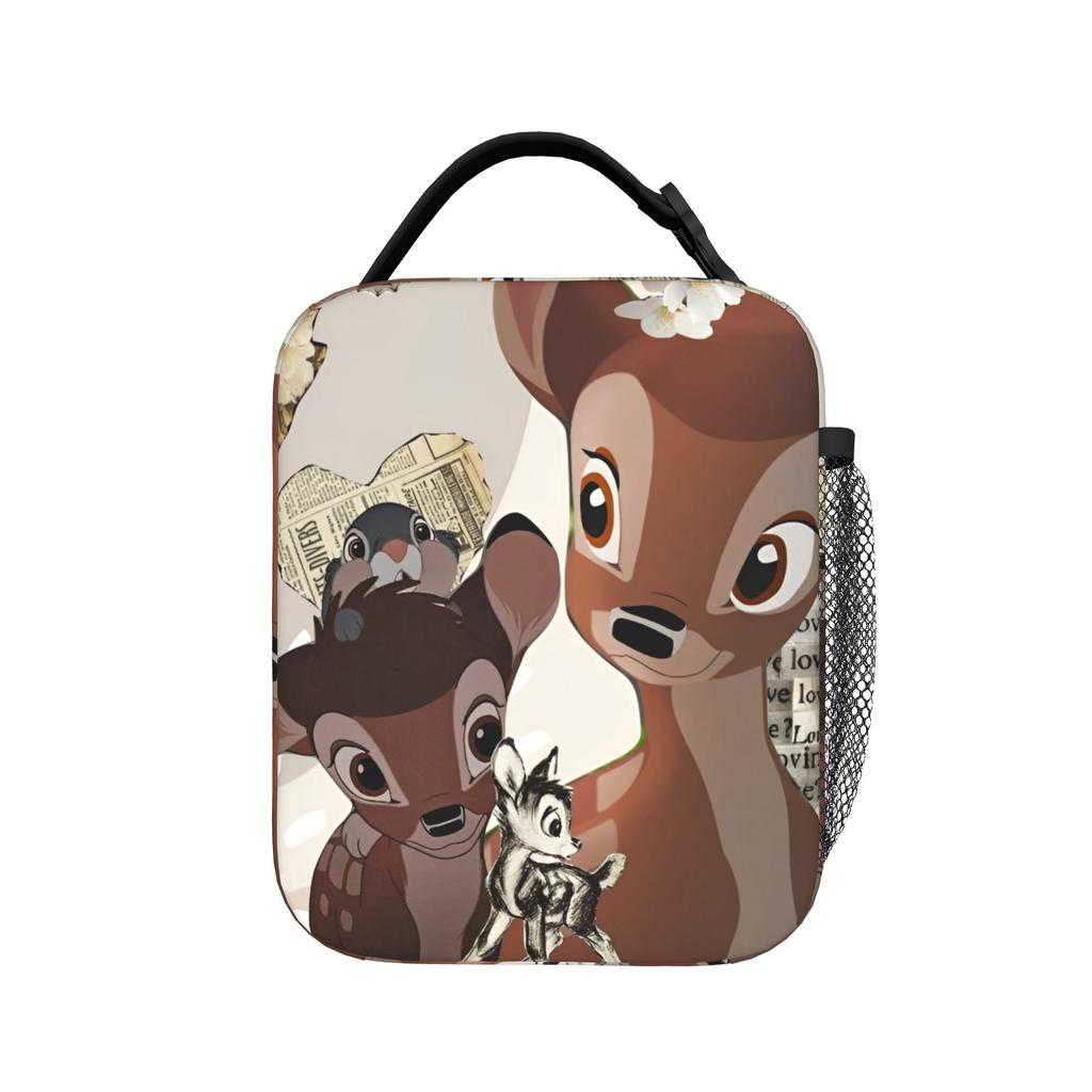 Cartoon Bambis Insulated Lunch Bag Portable Meal Container Thermal Bag Tote Lunch Box Beach Outdoor Men Women
