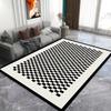 Nordic Black White Jagged Pattern Carpets for Living Room Soft Washable Non-slip Large Area Rugs for Bedroom Decoration Home Mat