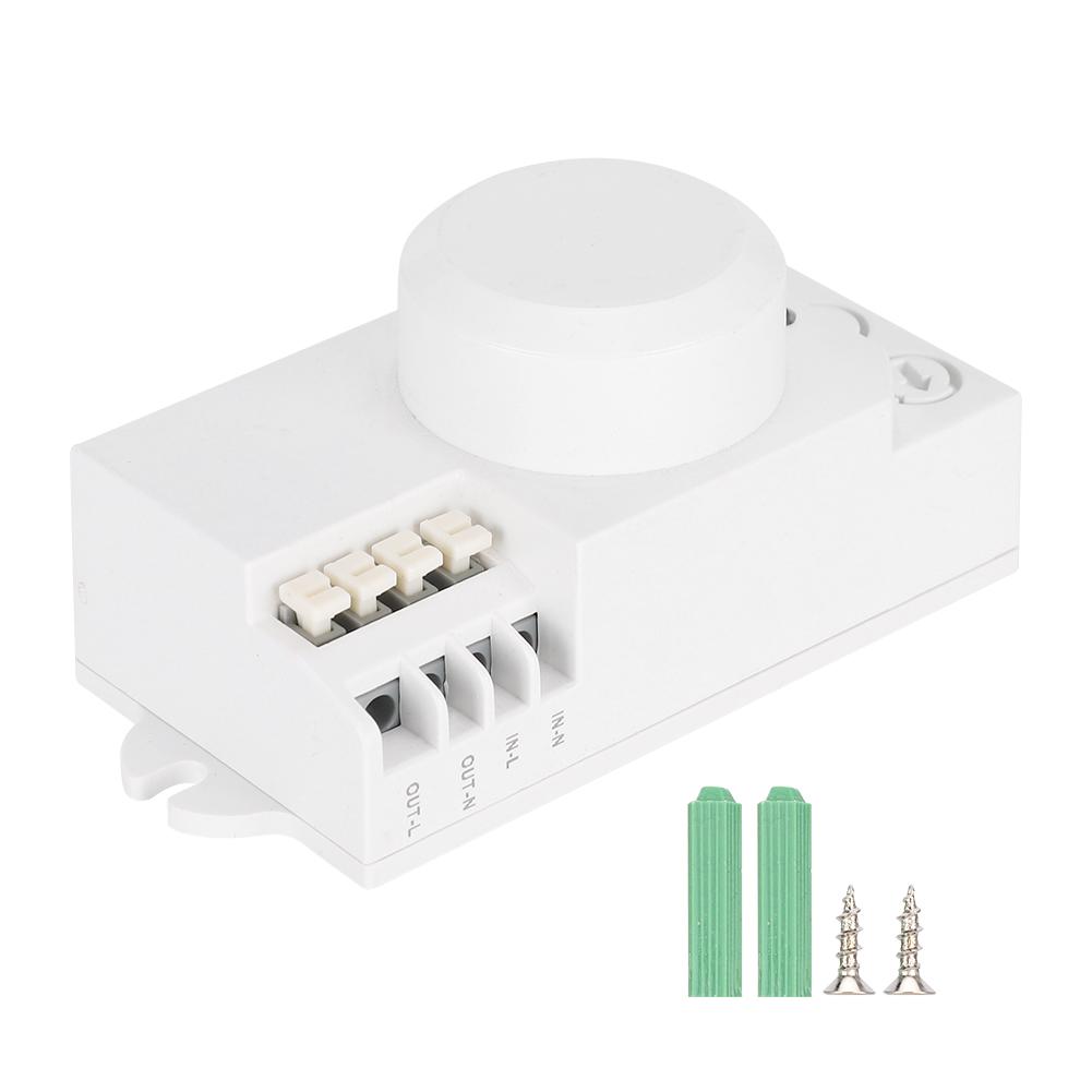 5.8GHz Microwave Radar Sensor Light Switch Adjustable Stairway Ceiling Body Motion Detector