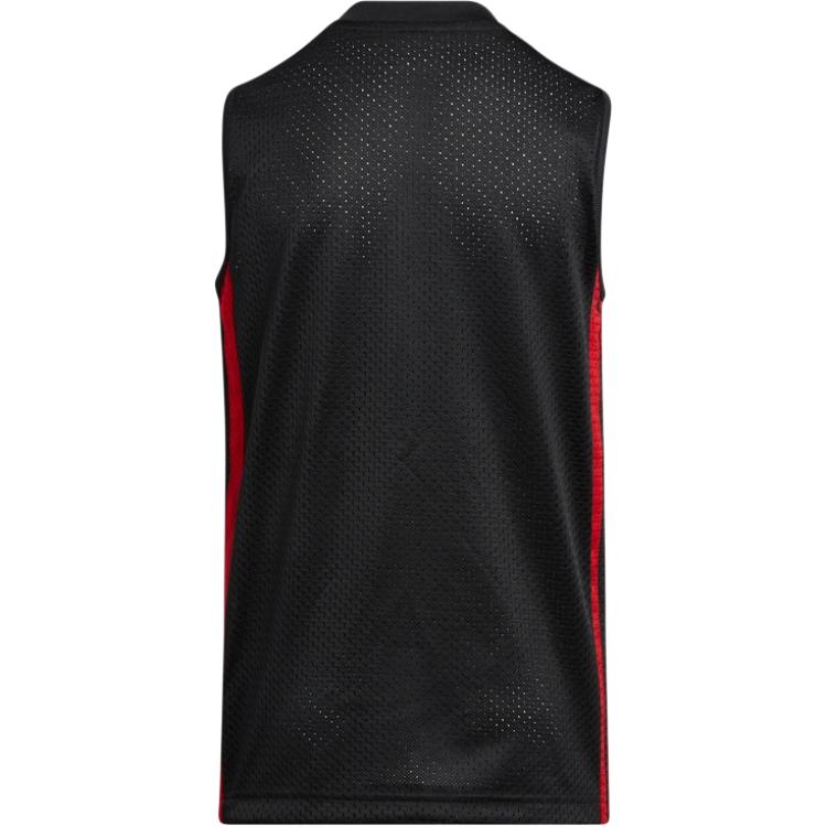 Adidas Comfortable Round Neck Breathable Basketball Vest Kids tops Black Light-Crimson HF5885