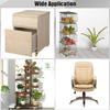 Set of 2 Industrial Brass Swivels Casters Sturdy Wheel Convenient Accessory Portable for Trolleys Plant Stands Storage