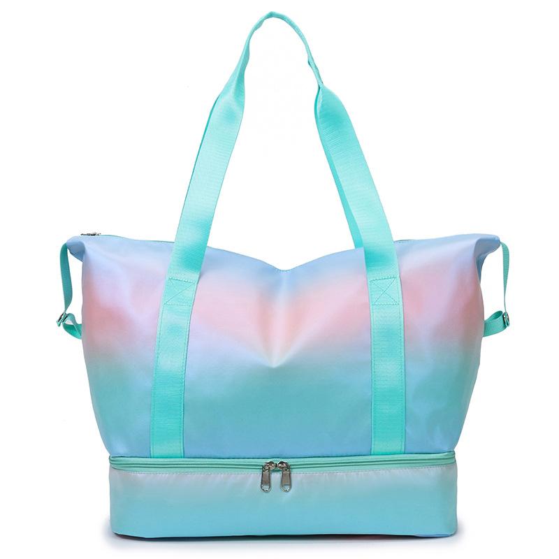 

Women s Large-capacity Hand-held Travel Bag with Shoe Compartment, Dry-wet Separation Sports and Fitness Bag with Pull Handle
