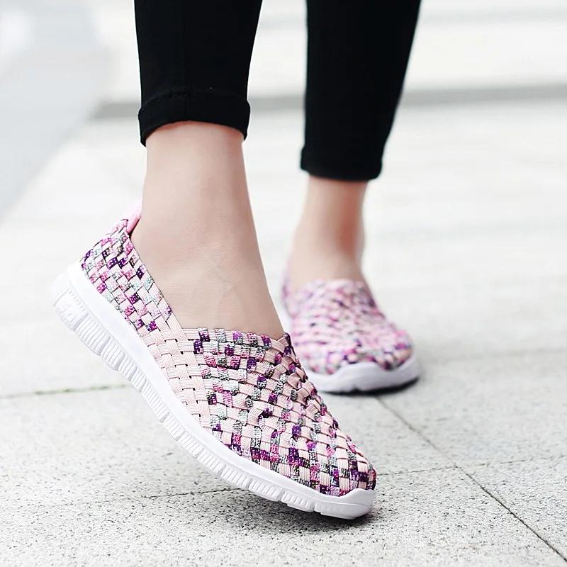Sneakers da Donna Estive Scarpe Intrecciate Ballerine da Donna Mocassini Casual Traspiranti Femael Tenis Sneakers Leggere