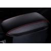 Armrest Box Cover Trim Black Leather For Toyota Corolla Middle Console 2014-2018