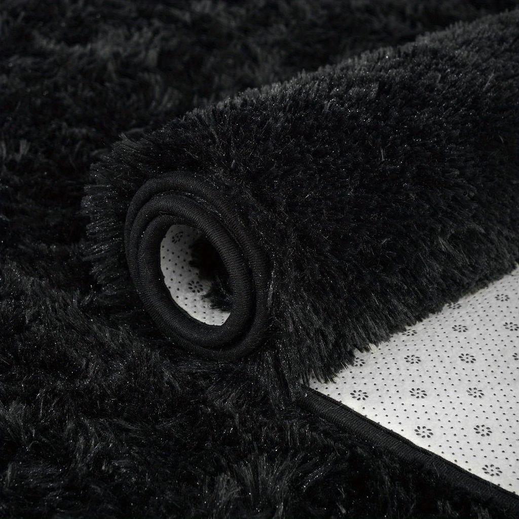 1pc Luxurious Rectangular Shaggy Plush Carpet Rug - Soft, Fluffy,Perfect for Living Room Sofa, bed Room, Home High-end Decorative, Easy to Clean
