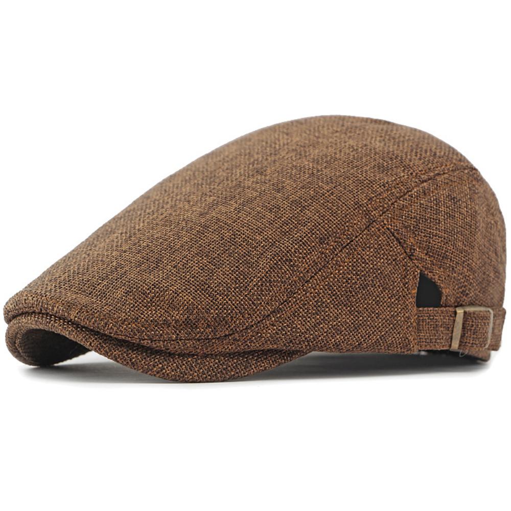HT4786 Berets Spring Summer Linen Beret Hat Artist Painter Cap for Men Women Retro Ivy Flat Cap Male Female Adjustable Beret Cap