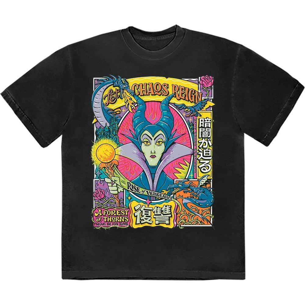 Disney Sleeping Beauty Let Chaos Reign T-Shirt Black New XS