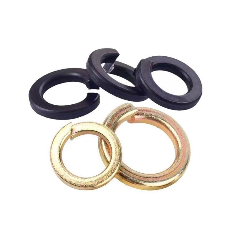 Level 8 Blackened Stainless Steel Anti-Slip Spring Washer, Japanese Standard, Sizes M6, M8, M10, M20.