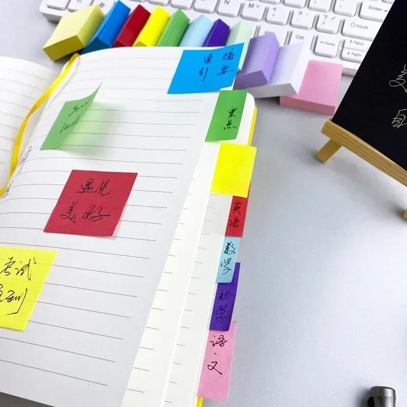 Self-Adhesive Fluorescent Sticky Notes Set 11 Pcs Memo Pads Planner Stickers for School Office Stationery