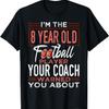 Football 8th Birthday Party Player Goalkeeper Team Coach T-Shirt
