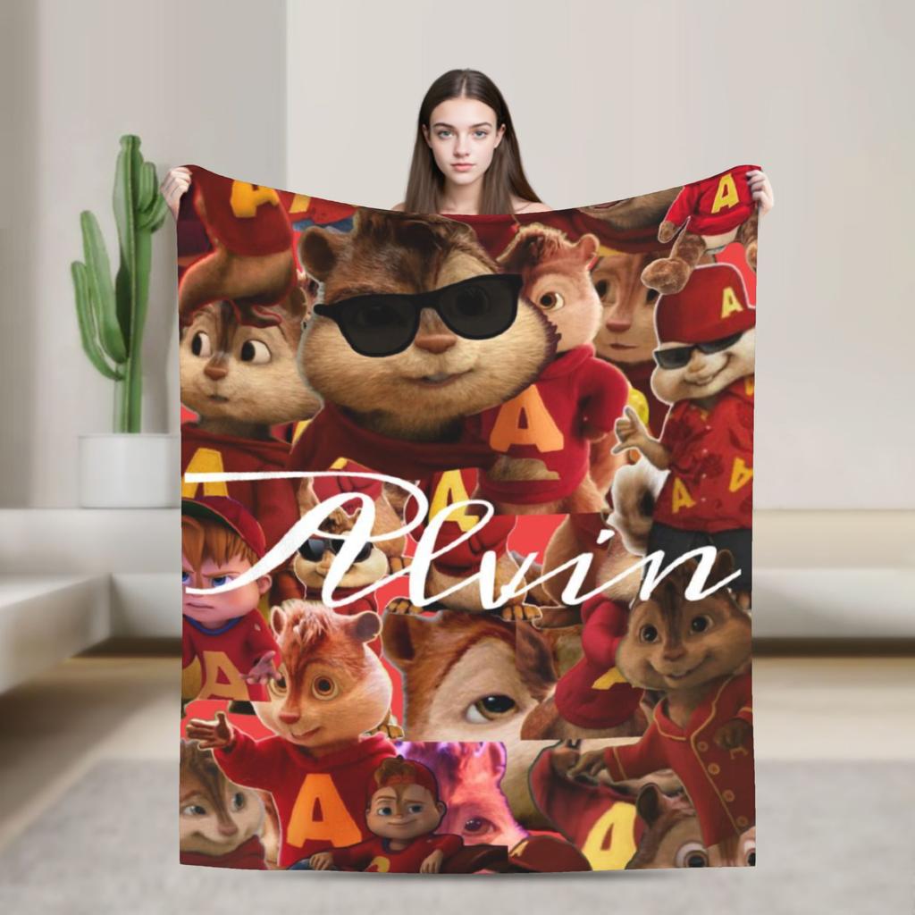 Alvin and the Chipmunks Blanket Multi-size Cozy and Lightweight  Throw Blankets for Couch Sofa and Bed