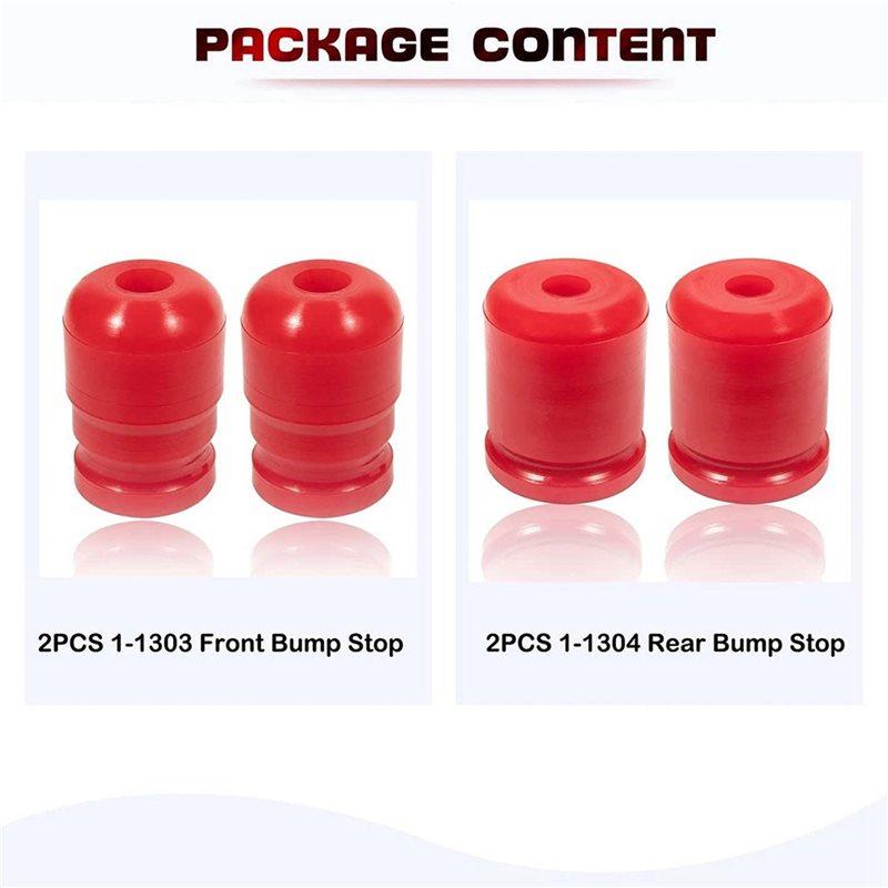 Versatile 8X 1-1303 & 1-1304 Front Rear Polyurethane Bump Stops Kit For Jeep Wrangler JK JKU 2007-2018 Front Stop And Rear Stop