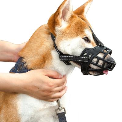 6 Boyutlu Evcil Köpek Ağızlığı Nefes Alabilir Sepet Ağızlıklar Küçük Orta Büyük ve Çok Büyük Köpekler İçin Rahat Isırma Havlama Çiğneme Durdurma