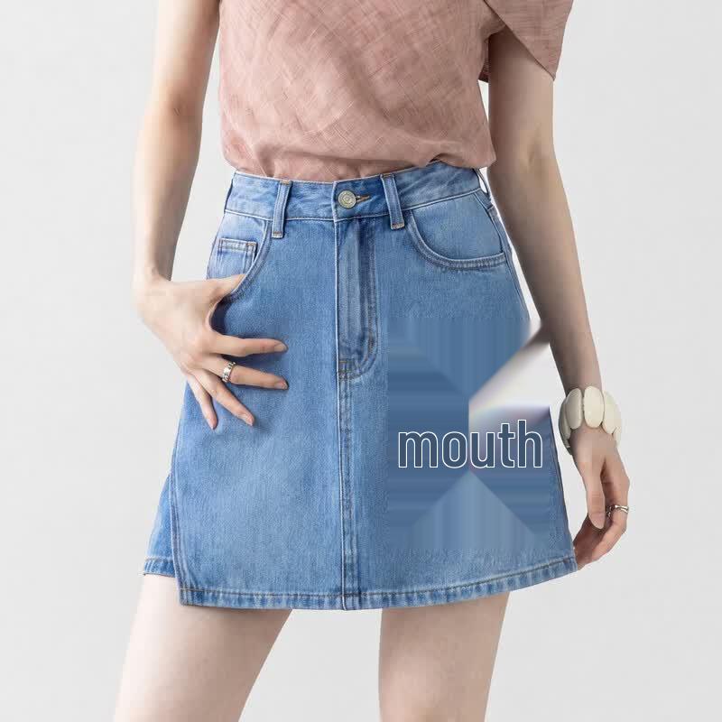Women's High-Waisted Retro Pocket Denim Shorts