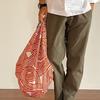 Musubi Furoshiki Large 105cm Isa Musubi Made in (Wrapping Cloth), Size, Approx. (3 widths), Double-Sided, Pattern, (Knot), Indigo/Orange, Japan,