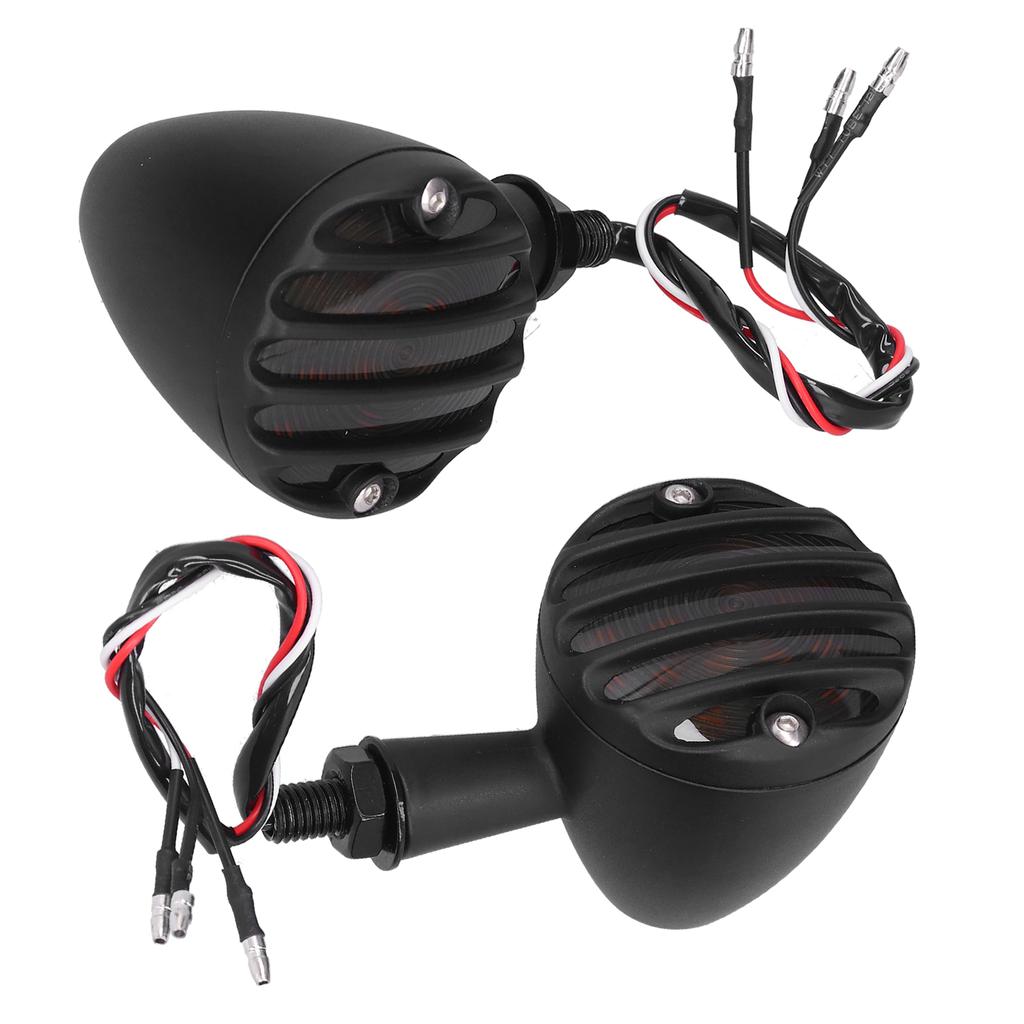 Pair of 12V Motorcycle Turn Signal Indicator Light Bright Universal for Retro Motorbike Waterproof