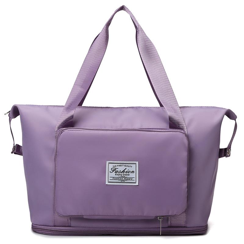 Skládací cestovní taška: Přenosná taška na jógu a fitness s oddělením na mokré a suché věci pro krátké výlety