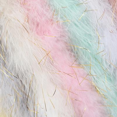 DIY 20 Gram Gold Silver Wire Feather Boas Beautiful Marabou Feather Shawl 2Meter Wedding Christmas Party DIY Decoration Trim Plumas