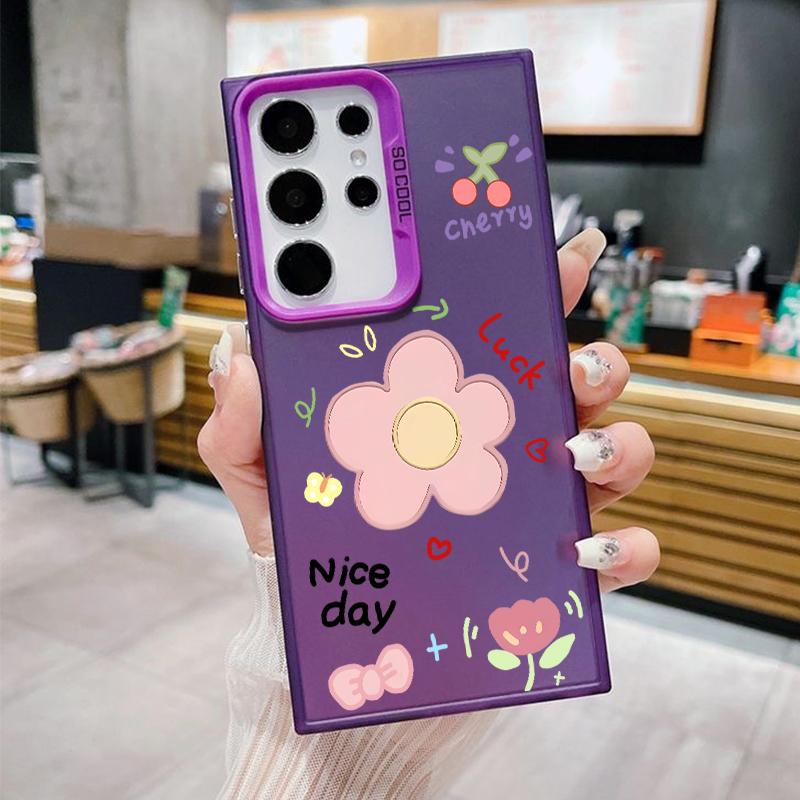 

Тонкий чехол IMD с принтом кристаллов роз для Samsung S25 Ultra S24 FE S23 S22 A16 A55 A15 A35 A25 A14 A54 A34 с рисунком цветка и лазерным противоударным покрытием Samsung A54 5G фиолетовый/розовый