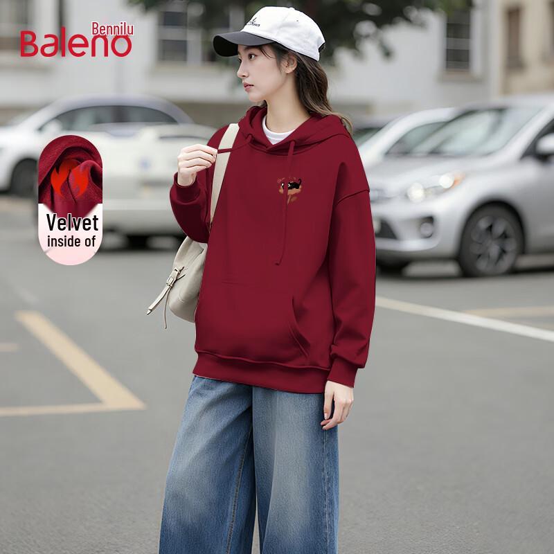 Baleno Women's Fleece Cartoon Hooded Sweatshirt