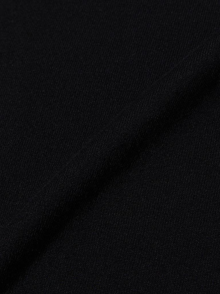 GLOWNY 3/4 Button Fly Knit Tee (Black)
