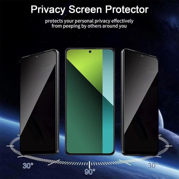 Protecteur d'écran - Xiaomi - Redmi Note 13 Pro - Verre trempé - Anti-espion - Lot de 4