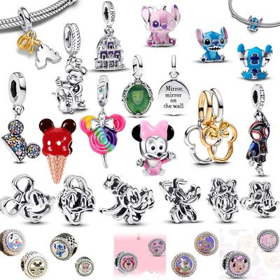 Stitch Angel Charms Silver 925 Original Bracelet Jewelry Dangle Fit for Women Girls