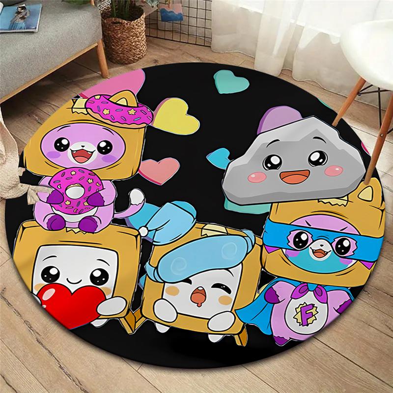 

Lankybox Round Area Rug,Carpet Rug for Living Room Bedroom Sofa Playroom Decor,Non-slip Floor Mat 100cmx100cm