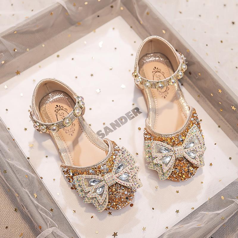 Dziewczęce Buty Księżniczki Jesień Nowe Dziewczęce Buty Jednoklapowe Antypoślizgowe dla Dzieci Płaskie Buty Modne Dziewczęce Buty do Występów Wszechstronne Buty Dziewczęce